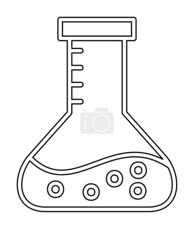 Ilustración de Icono del frasco. equipo de laboratorio. ilustración vectorial. - Imagen libre de derechos