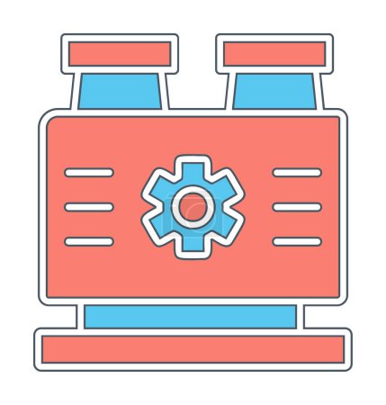 Illustration for Modern Factory Machine  icon  vector illustration - Royalty Free Image