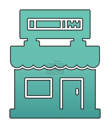 Ilustración de Icono de la tienda, vector ilustración diseño simple - Imagen libre de derechos