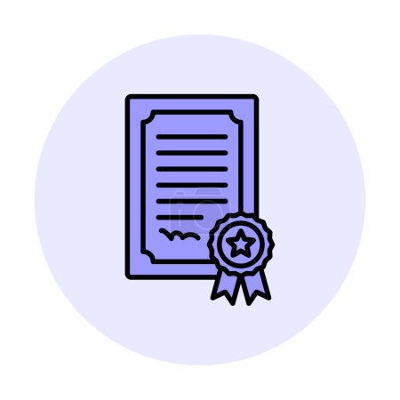 Ilustración de Plano simple icono de certificado vector ilustración diseño - Imagen libre de derechos