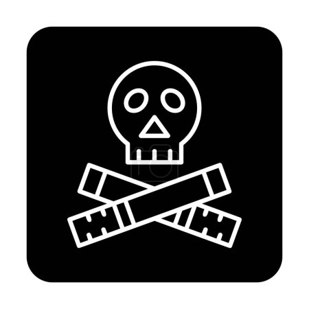 Photo for Skull icon smoking kills vector illustration - Royalty Free Image