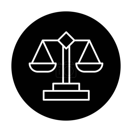 Ilustración de Escala de justicia simple icono vector ilustración - Imagen libre de derechos
