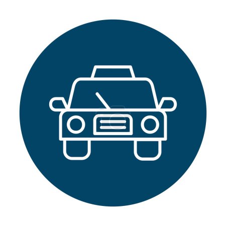 Illustration for Simple taxi car icon, vector illustration - Royalty Free Image