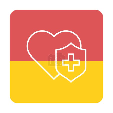 Illustration for Heart with cross icon, vector illustration. Healthcare concept - Royalty Free Image