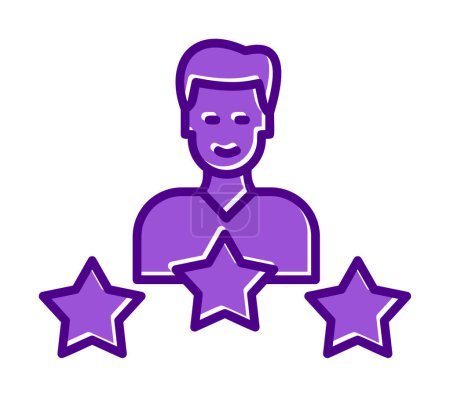 Ilustración de Persona con el icono de estrellas, diseño de ilustración vectorial - Imagen libre de derechos