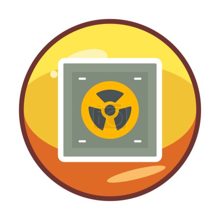 Icône radioactive, illustration vectorielle