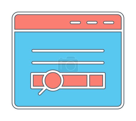 Illustration for Browsing flat icon, vector illustration - Royalty Free Image