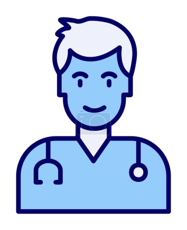 Téléchargez les illustrations : Illustration vectorielle conception de l'icône médecin - en licence libre de droit