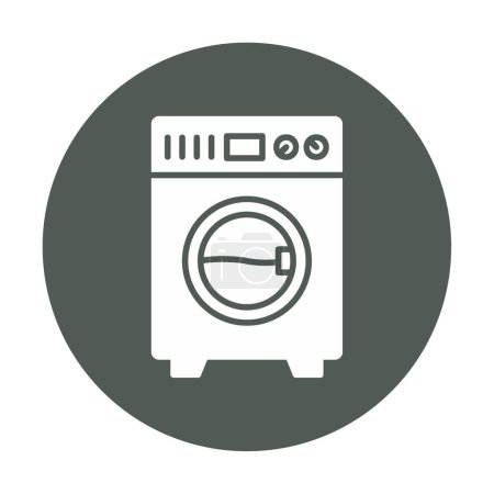 Téléchargez les illustrations : Icône de machine à laver. illustration simple - en licence libre de droit