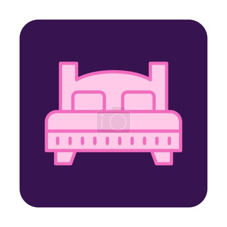 Ilustración de Vector ilustración del icono de la cama - Imagen libre de derechos