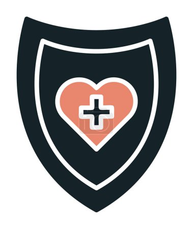 Illustration for Heart with cross icon, vector illustration. Healthcare concept - Royalty Free Image