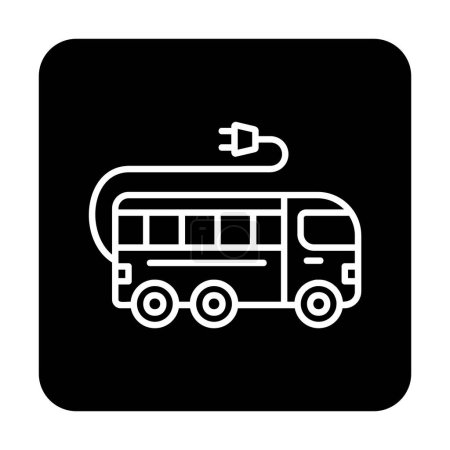 Téléchargez les photos : Bus électrique. icône web illustration simple - en image libre de droit
