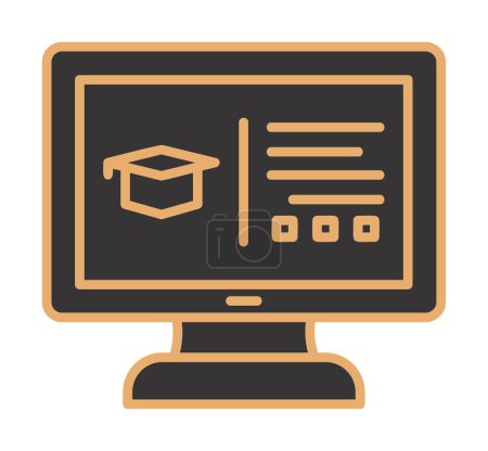 Illustration for Vector illustration of Online Education icon - Royalty Free Image