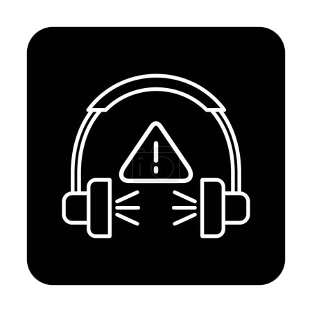 Illustration for Vector illustration of modern headphones icon. High Noise concept - Royalty Free Image