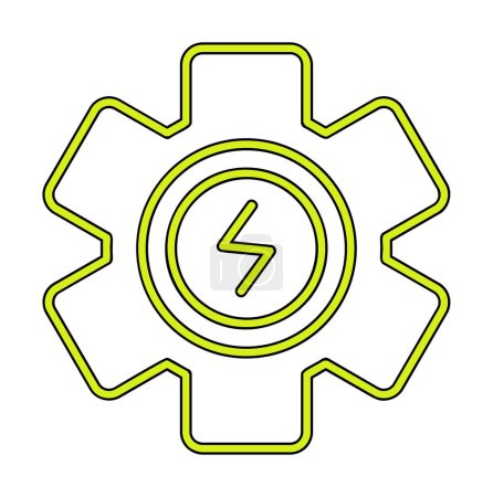 Téléchargez les illustrations : Conception d'icônes de vitesse Énergie énergie énergie renouvelable et thème durable Illustration vectorielle - en licence libre de droit