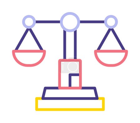 Illustration for Justice scale simple icon vector illustration - Royalty Free Image