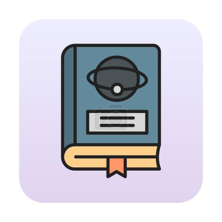 Illustration for Vector illustration,  Astronomy Book icon - Royalty Free Image