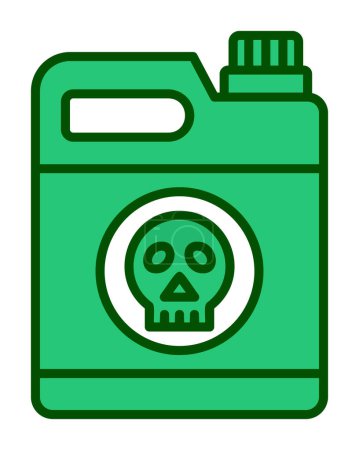 Ilustración de Icono del recipiente de residuos tóxicos en el estilo de diseño de moda - Imagen libre de derechos