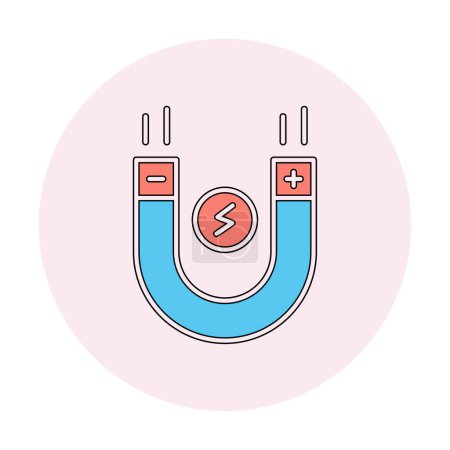 Illustration for Vector illustration of magnet flat icon - Royalty Free Image