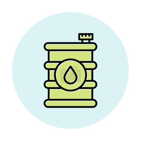 Illustration for Oil barrel flat icon vector illustration - Royalty Free Image