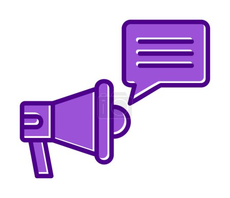 Illustration for Megaphone with speech bubble icon vector illustration - Royalty Free Image