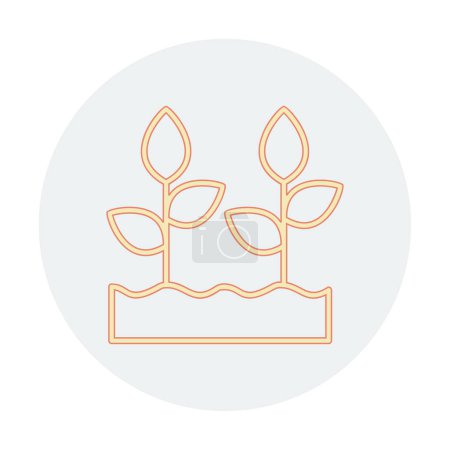Ilustración de Growing plants web icon, vector illustration - Imagen libre de derechos