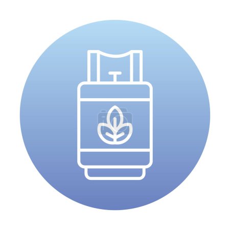 Téléchargez les illustrations : Conception d'illustration vectorielle d'icône de biogaz de production d'électricité - en licence libre de droit