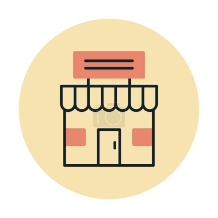 Ilustración de Icono de la tienda, vector ilustración diseño simple - Imagen libre de derechos