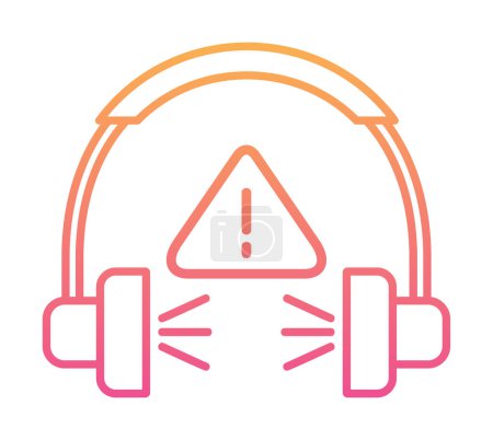 vector illustration of modern headphones icon. High Noise concept                        
