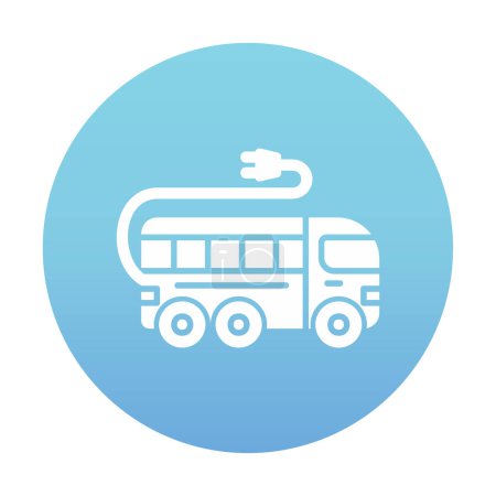 Photo for Electric bus. web icon simple illustration - Royalty Free Image