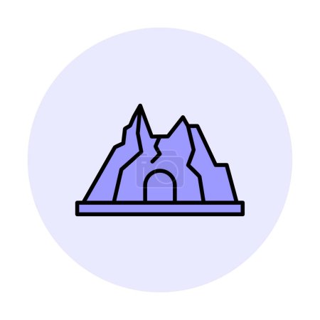 Illustration for Cane in mount icon, vector - Royalty Free Image