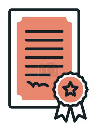 Illustration for Simple certificate icon vector illustration  design - Royalty Free Image