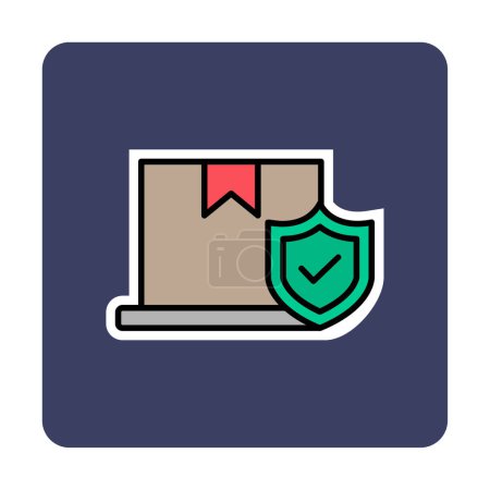 Illustration for Box with check mark icon, vector illustration - Royalty Free Image