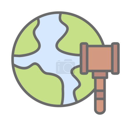 Ilustración de Icono de subasta mundial Vector Ilustración - Imagen libre de derechos