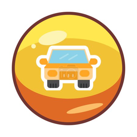 Illustration for Car flat icon. vector illustration - Royalty Free Image