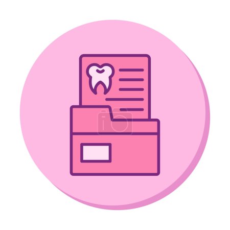 Ilustración de Icono de registro dental en el vector. Logotipo - garabato - Imagen libre de derechos