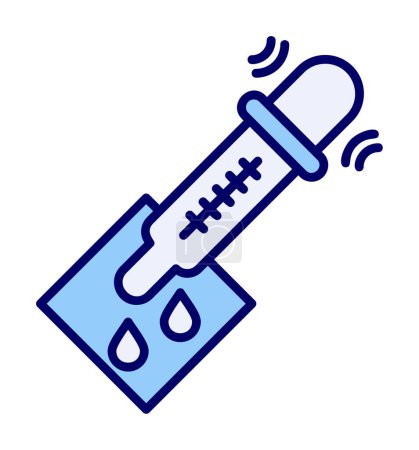 Illustration for Medical test icon with pipette, vector illustration simple design - Royalty Free Image