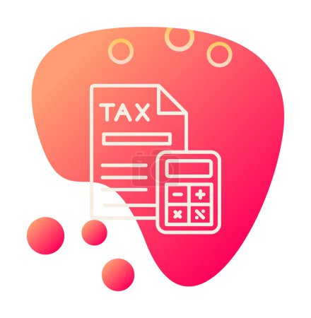 Illustration for Tax Calculation icon vector illustration - Royalty Free Image