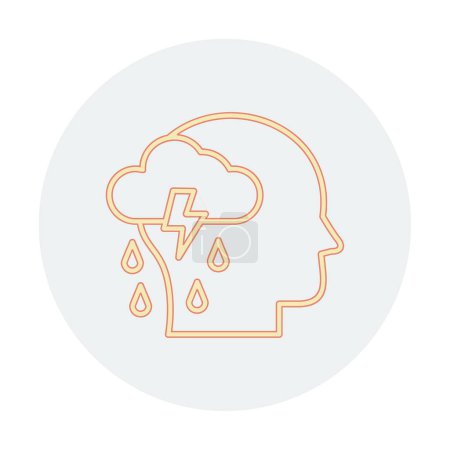 Depression concept icon vector illustration