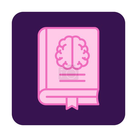 Illustration for Neurology Book web icon vector illustration - Royalty Free Image