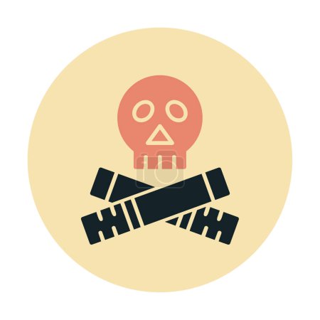 Illustration for Skull icon smoking kills vector illustration - Royalty Free Image