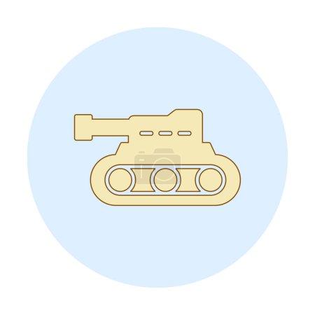 Ilustración de Icono del tanque militar, ilustración del vector - Imagen libre de derechos
