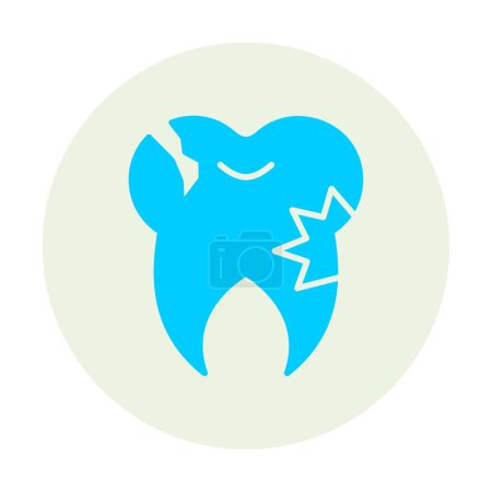 Téléchargez les illustrations : Caries tooth icon vector illustration - en licence libre de droit