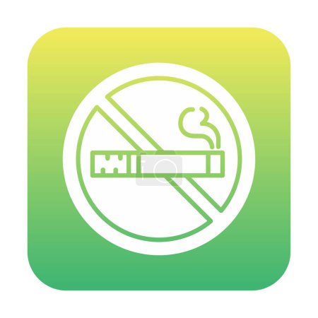 Ilustración de No fumar signo icono web, vector de ilustración - Imagen libre de derechos