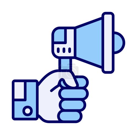 Ilustración de Vector de icono de megáfono aislado en fondo blanco para su diseño web y móvil, concepto de logotipo de megáfono - Imagen libre de derechos