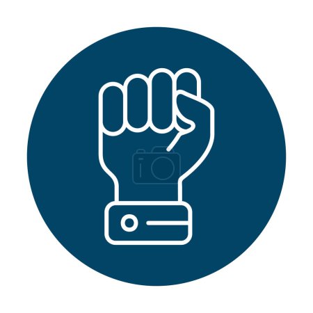 Illustration for Fist icon simple vector - Royalty Free Image