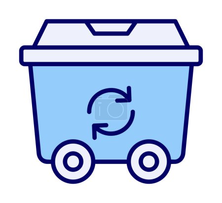 Téléchargez les illustrations : Signe de recyclage d'icône de vecteur de déchets - en licence libre de droit