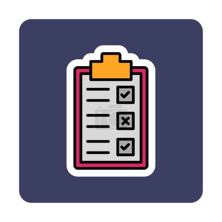 Illustration for Icon of clipboard with checklist, vector illustration design - Royalty Free Image