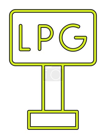 Illustration for Liquefied Petroleum Gas container web icon, vector illustration - Royalty Free Image