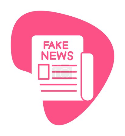 Ilustración de Icono de noticias falsas en estilo plano, ilustración vectorial - Imagen libre de derechos